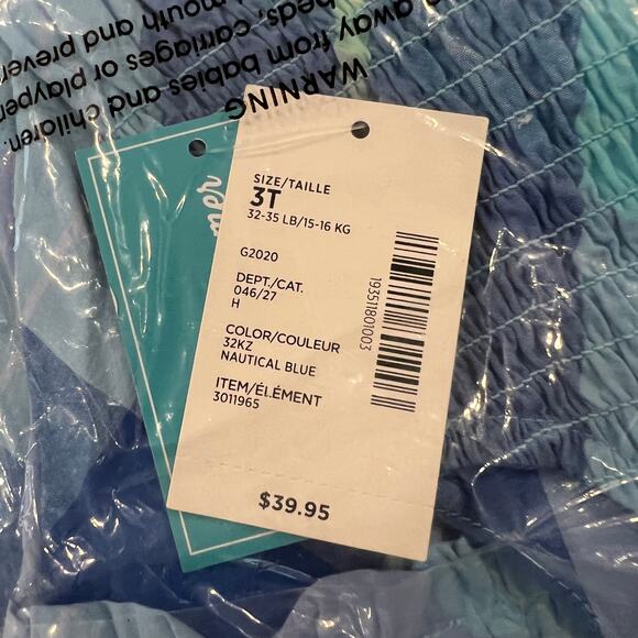 NWT Gymboree Blue Allover Plaid Cotton Poplin Smocked Dress - Picture 7 of 10